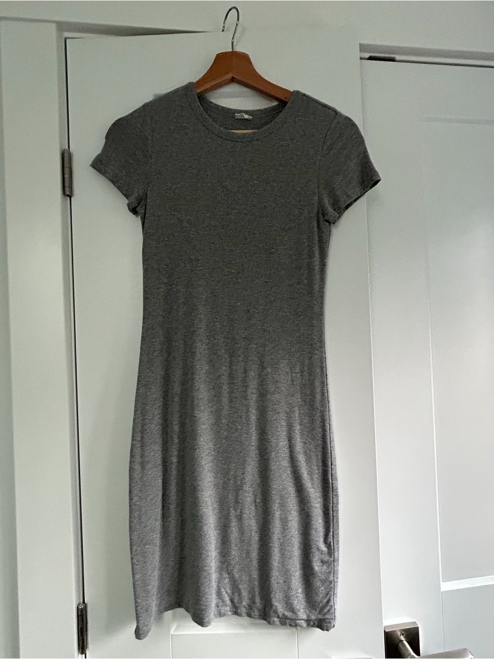 Aritzia Heather Gray Mini T-Shirt Dress